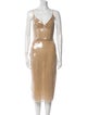 David Koma V-Neck Midi Length Dress