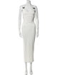 David Koma Square Neckline Long Dress