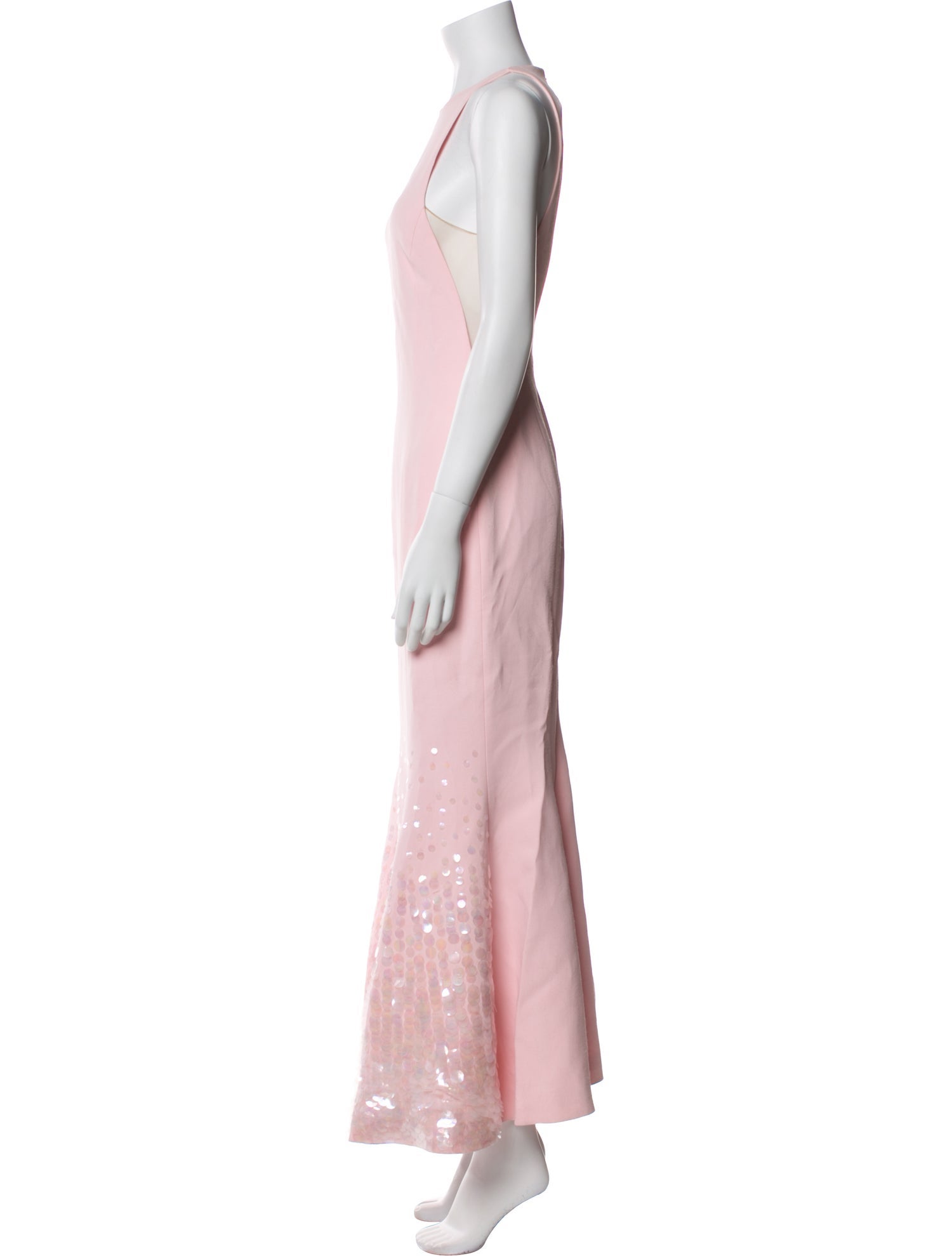 David Koma Crew Neck Long Dress