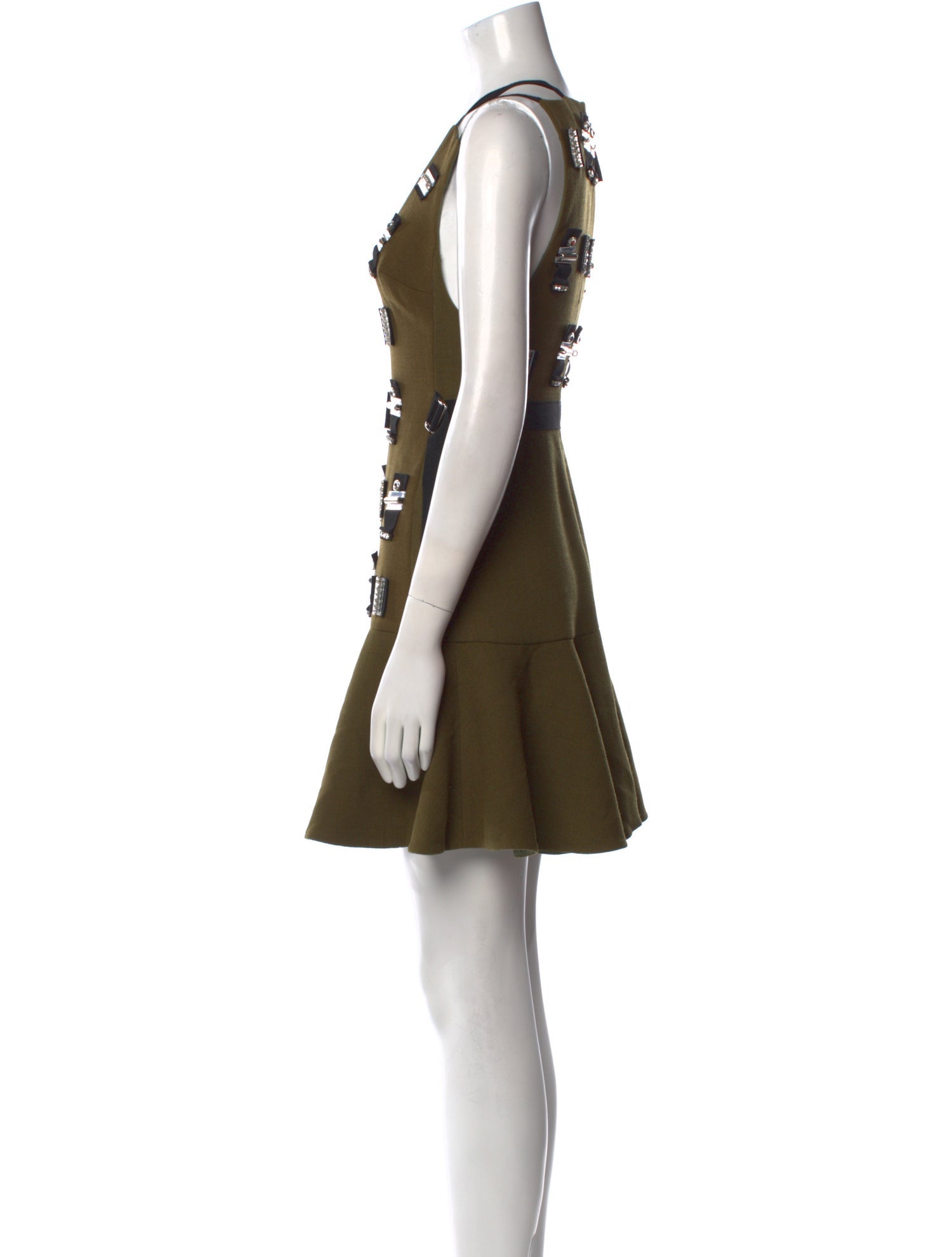 David Koma Wool Mini Dress