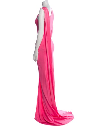 David Koma Cowl Neck Long Dress