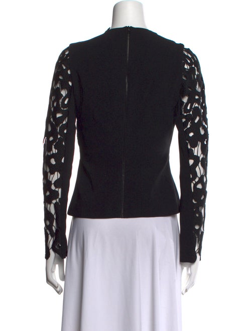David Koma Lace Pattern V-Neck Top