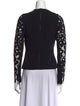 David Koma Lace Pattern V-Neck Top