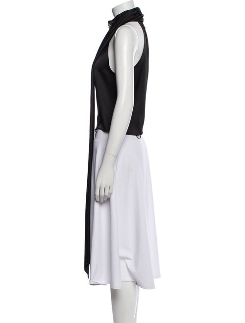 David Koma Silk Halterneck Crop Top