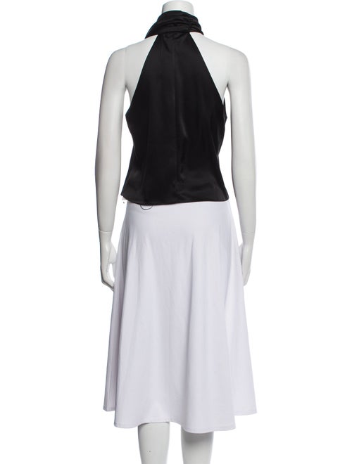 David Koma Silk Halterneck Crop Top