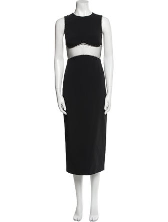 David Koma Crew Neck Midi Length Dress