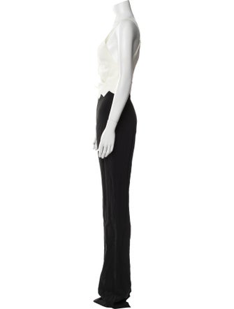 David Koma Plunge Neckline Jumpsuit
