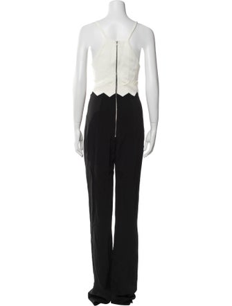David Koma Plunge Neckline Jumpsuit