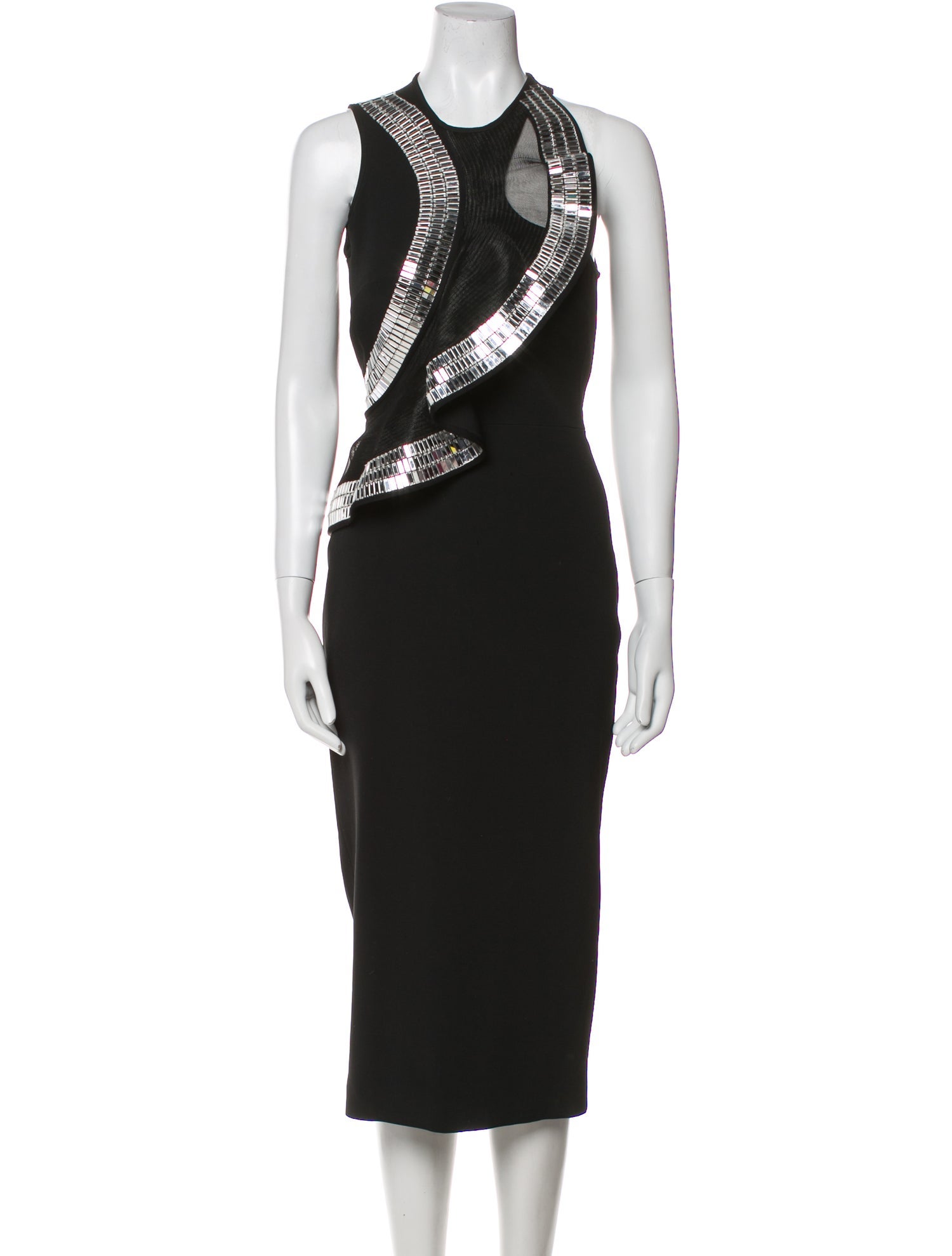 David Koma Crew Neck Long Dress