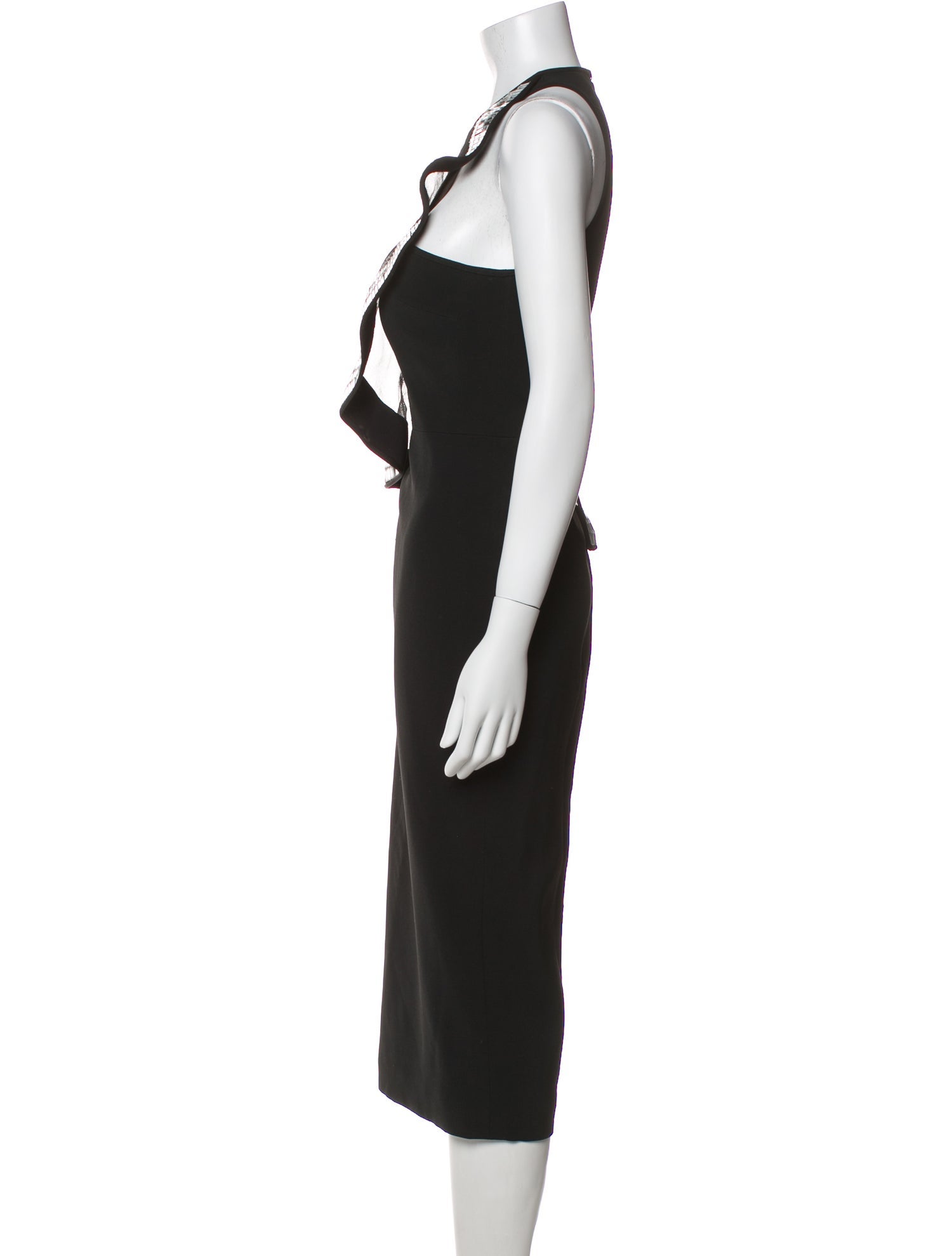 David Koma Crew Neck Long Dress