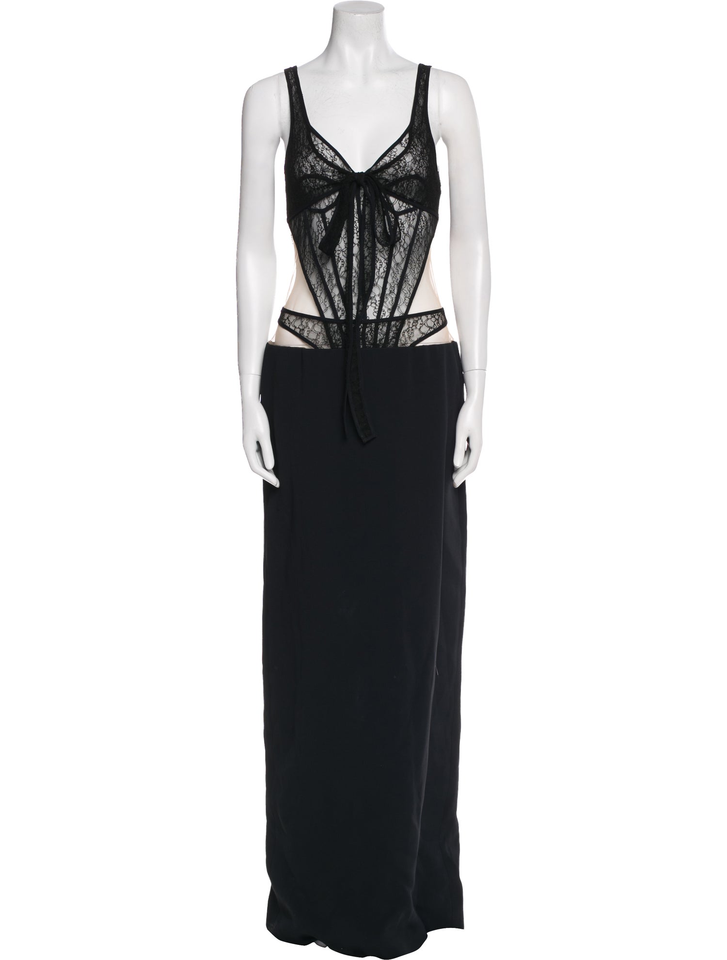 David Koma V-Neck Long Dress