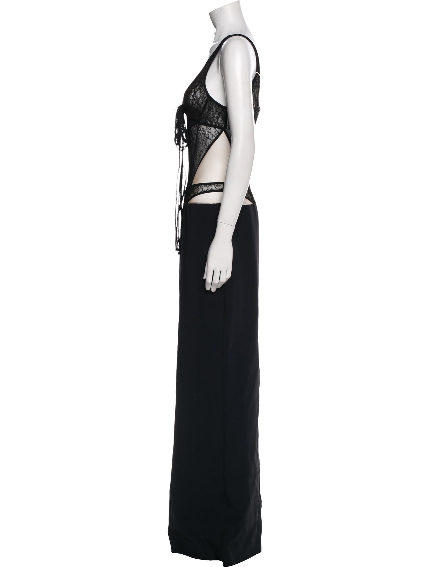 David Koma V-Neck Long Dress