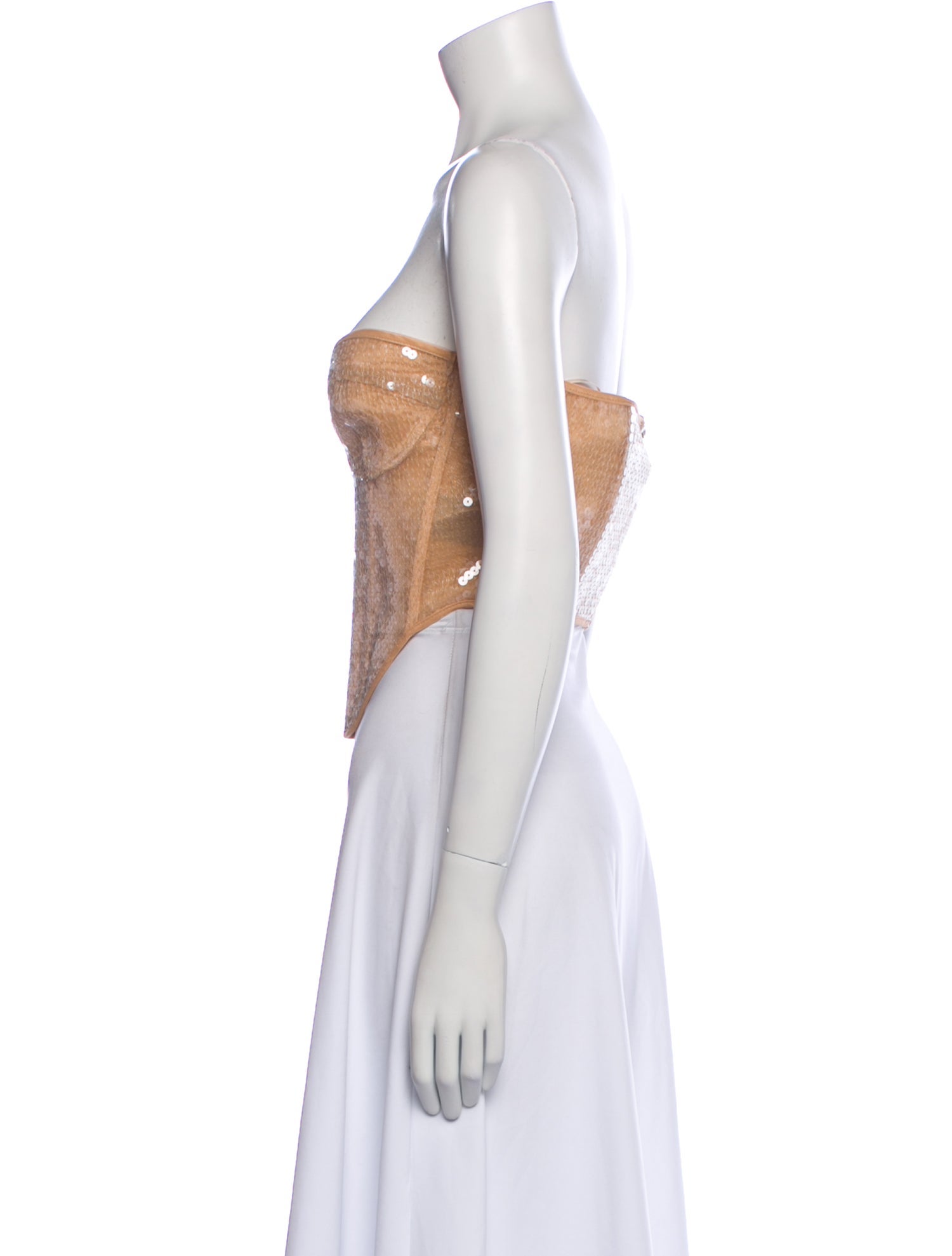 David Koma Strapless Crop Top w/ Tags