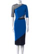 David Koma Crew Neck Midi Length Dress
