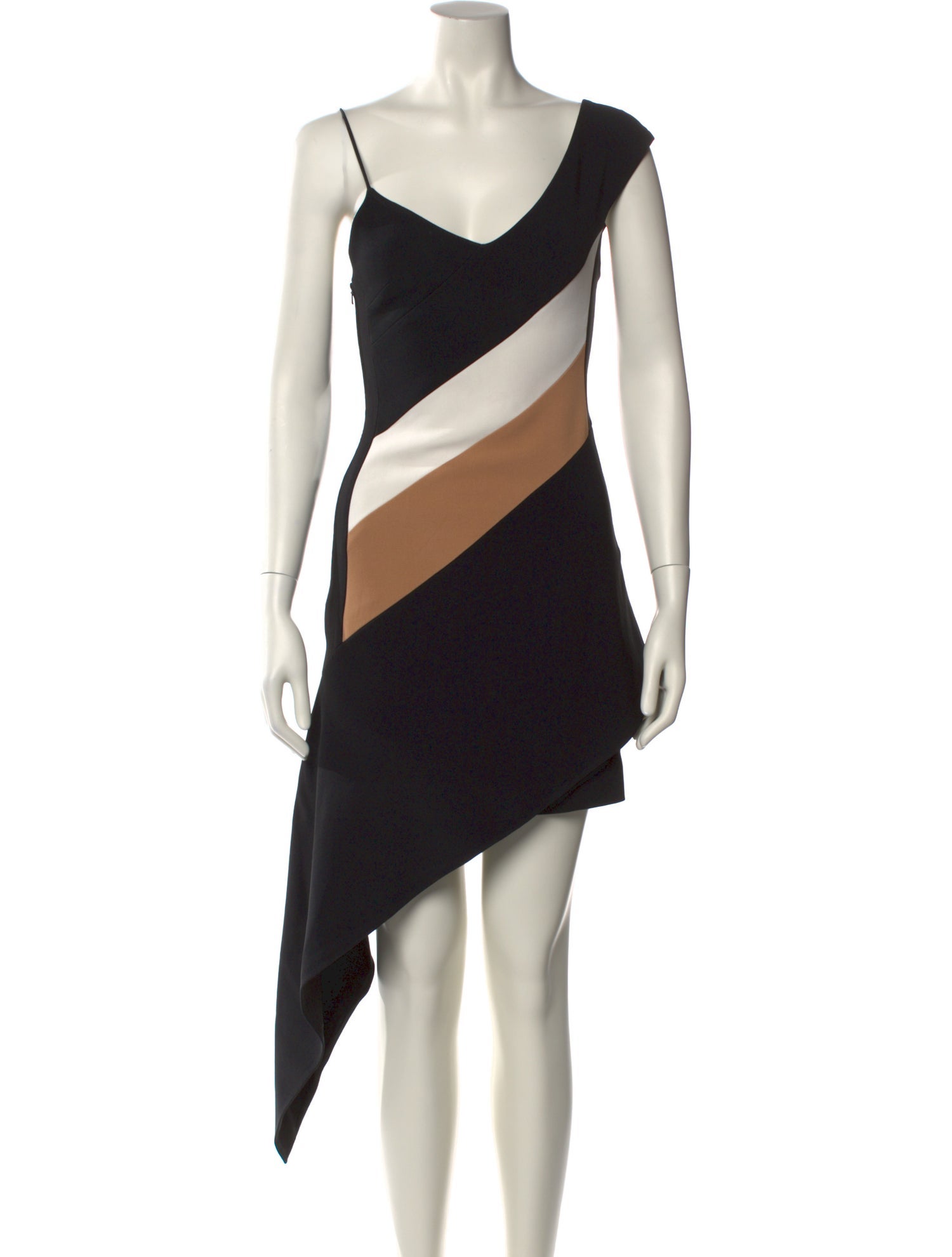 David Koma Striped Midi Length Dress