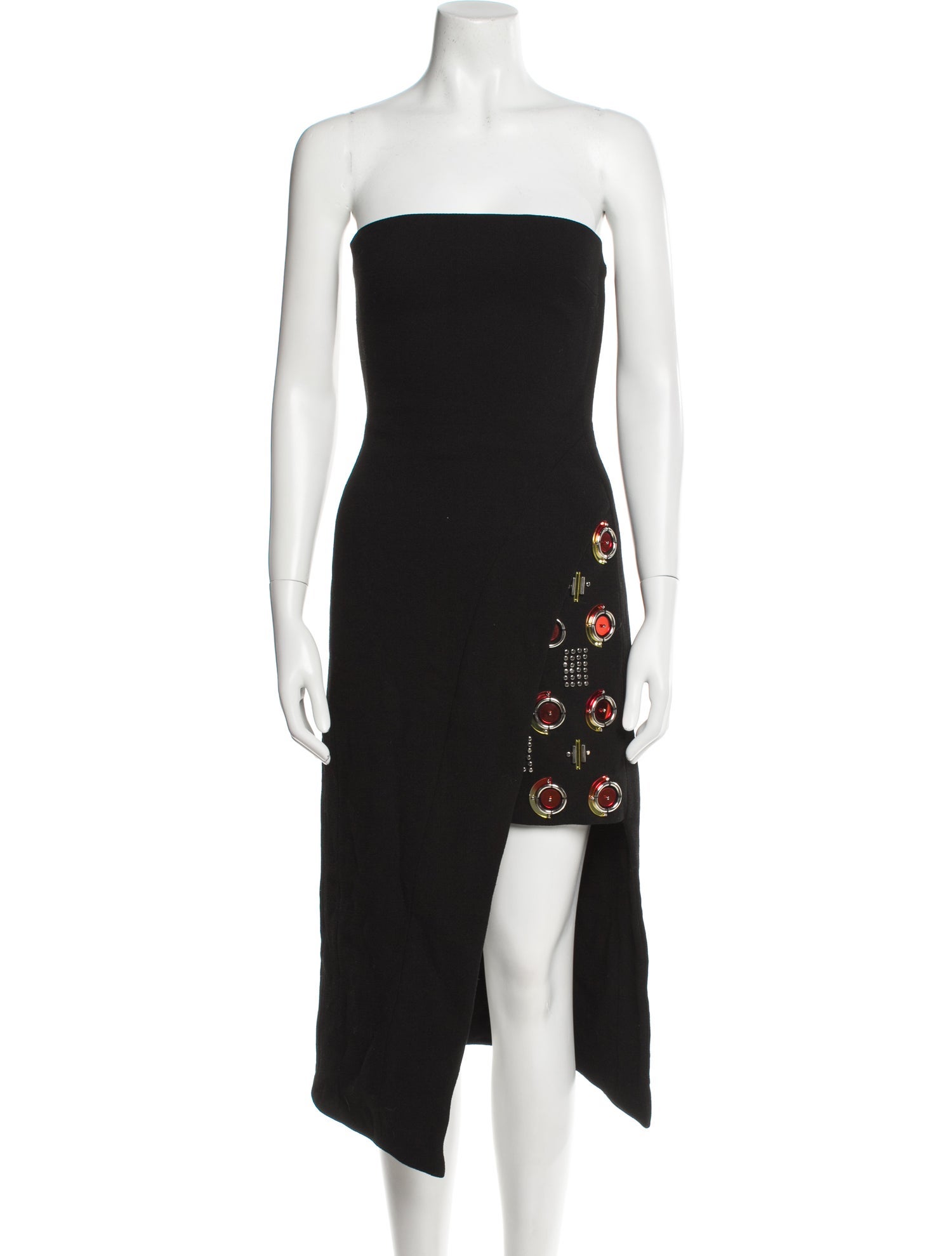 David Koma Strapless Knee-Length Dress