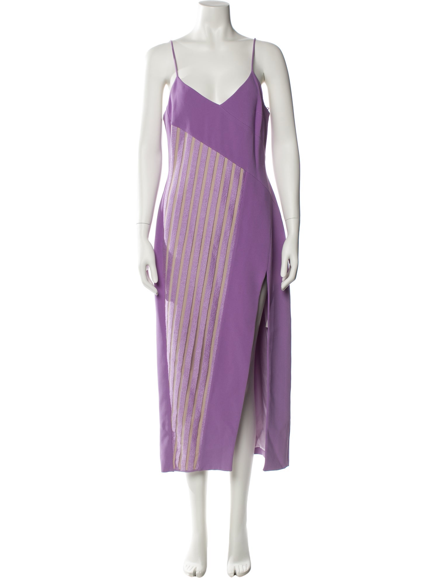 David Koma Striped Long Dress
