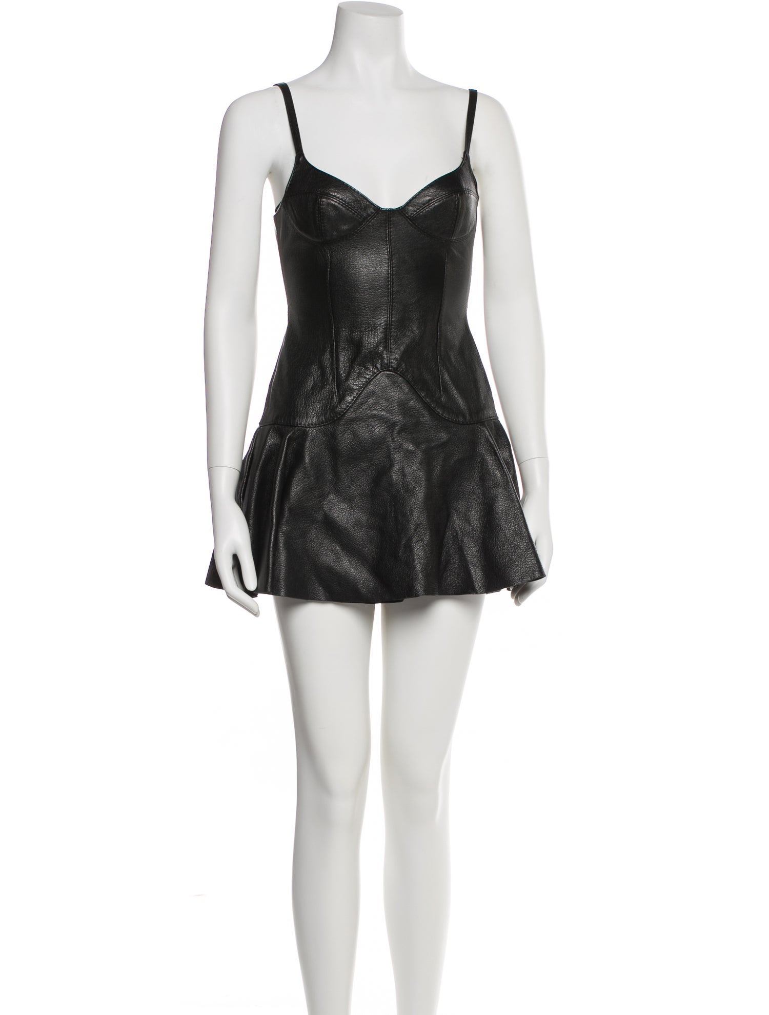 David Koma Leather Mini Dress