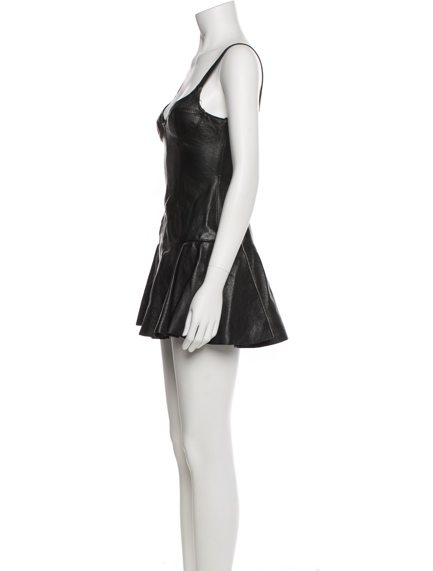 David Koma Leather Mini Dress