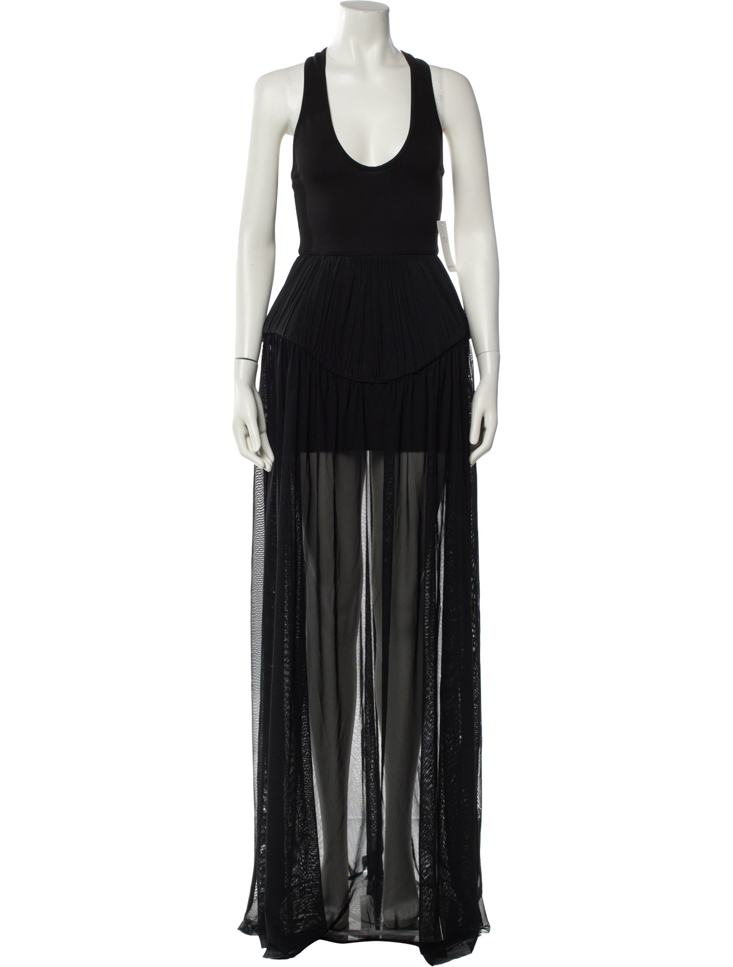 David Koma Scoop Neck Long Dress