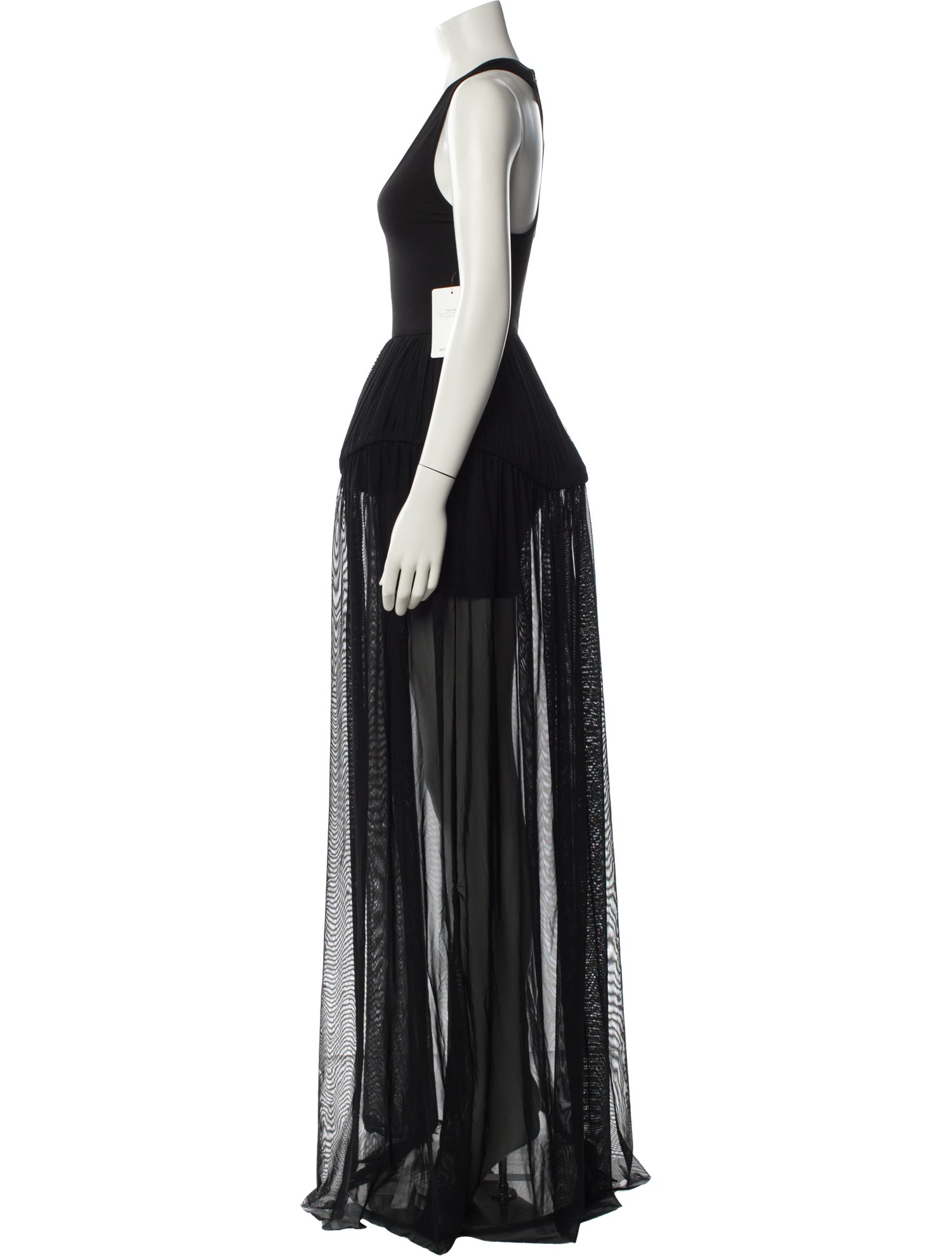 David Koma Scoop Neck Long Dress