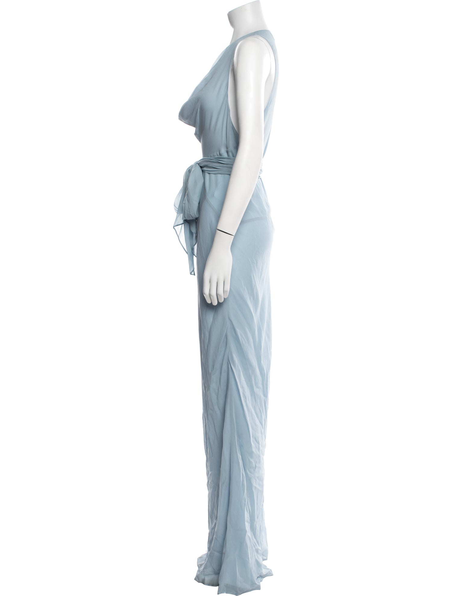 David Koma Cowl Neck Long Dress