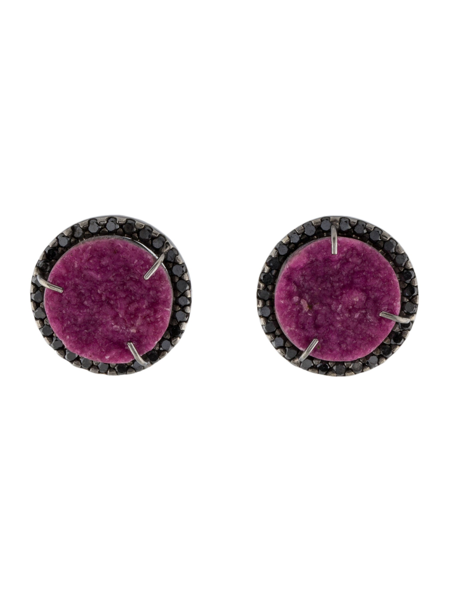 Kimberly McDonald Druzy & Diamond Stud Earrings