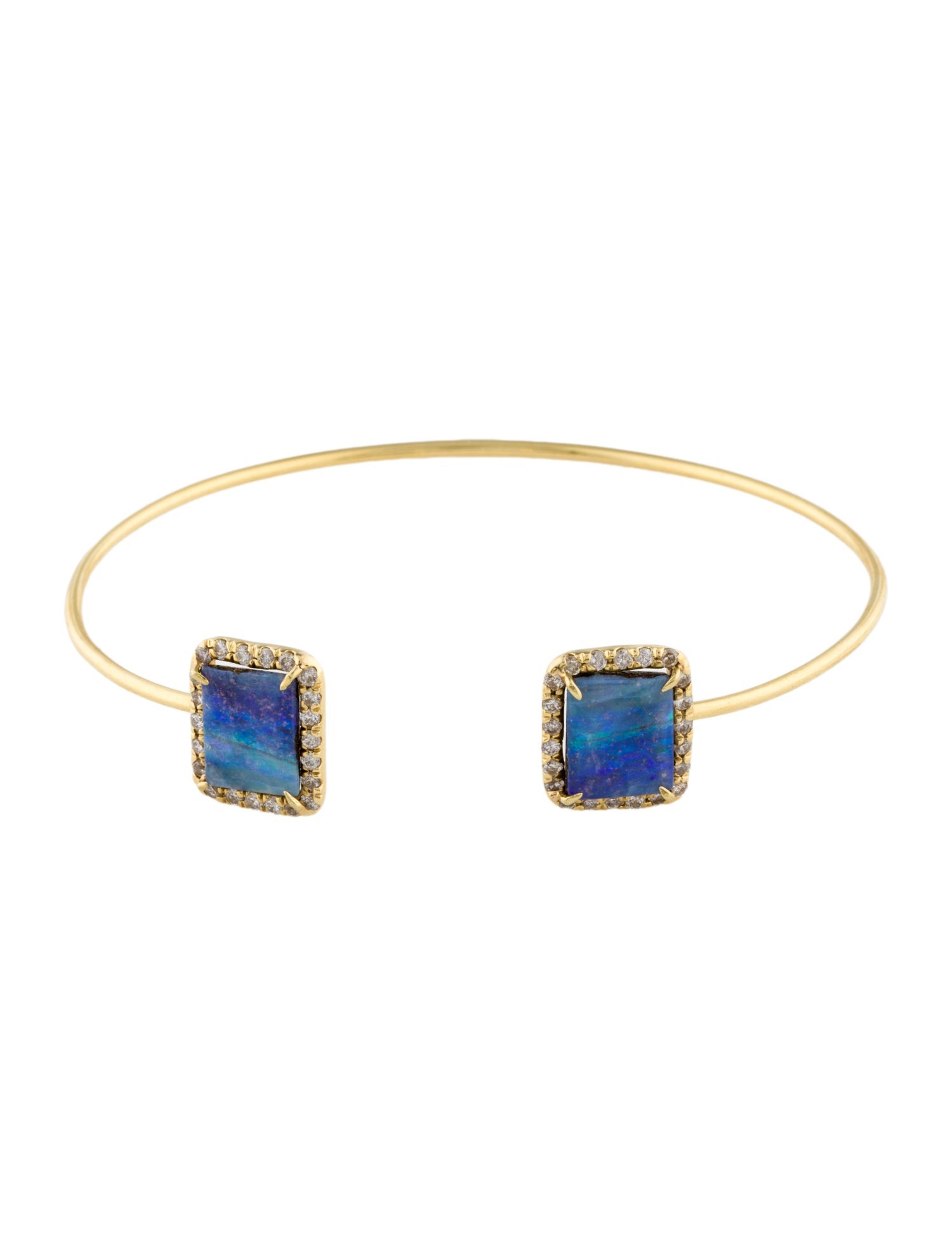 Kimberly McDonald 18K Boulder Opal & Diamond Cuff Bracelet