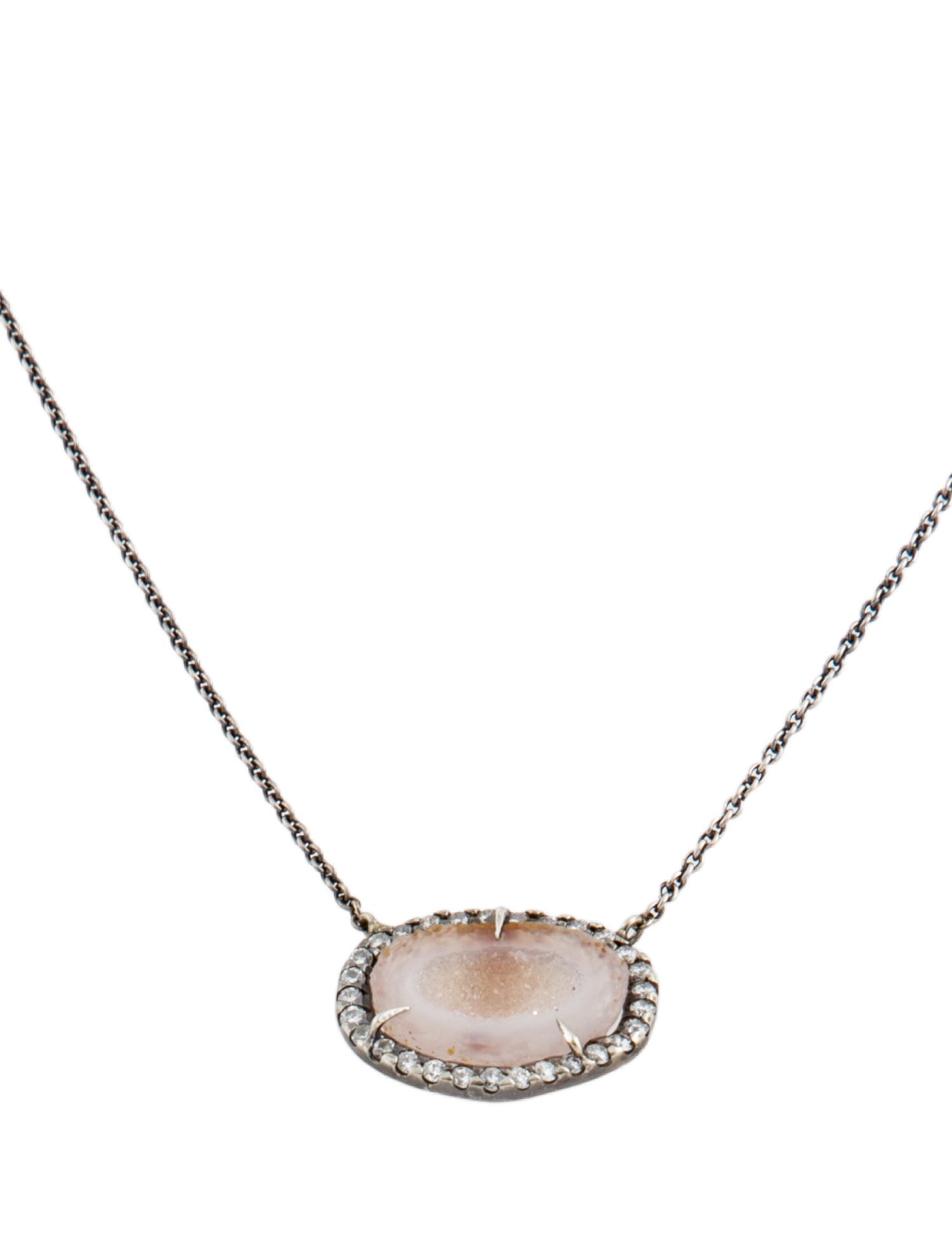 Kimberly McDonald 18K Geode & Diamond Pendant Necklace
