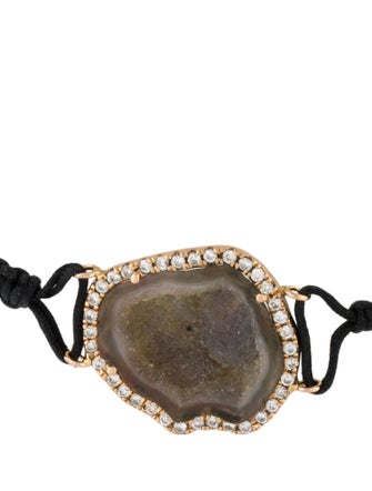 Kimberly McDonald 18K Geode & Diamond Macrame Bracelet