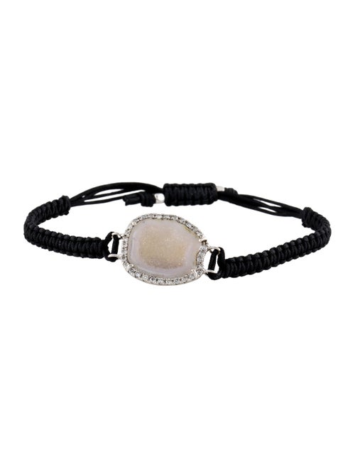 Kimberly McDonald 18K Geode & Diamond Macrame Bracelet