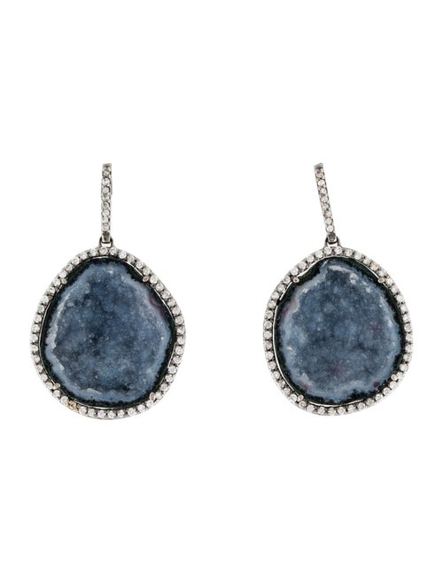 Kimberly McDonald 18K 1.05ctw Diamond & Geode Drop Earrings