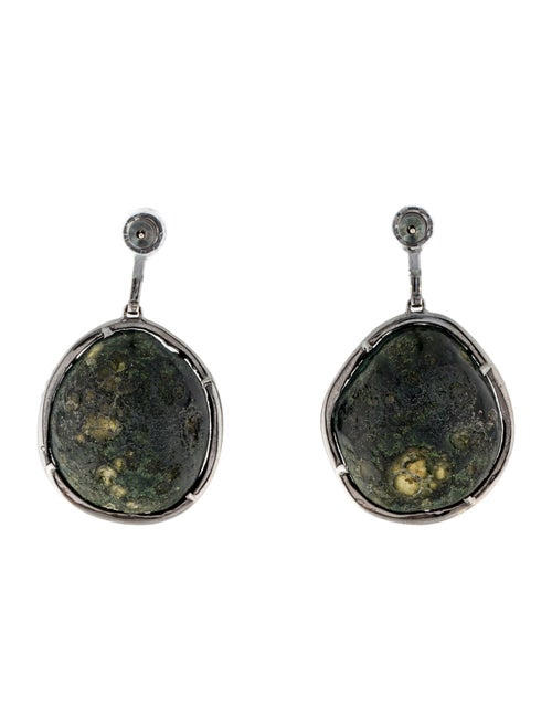 Kimberly McDonald 18K 1.05ctw Diamond & Geode Drop Earrings