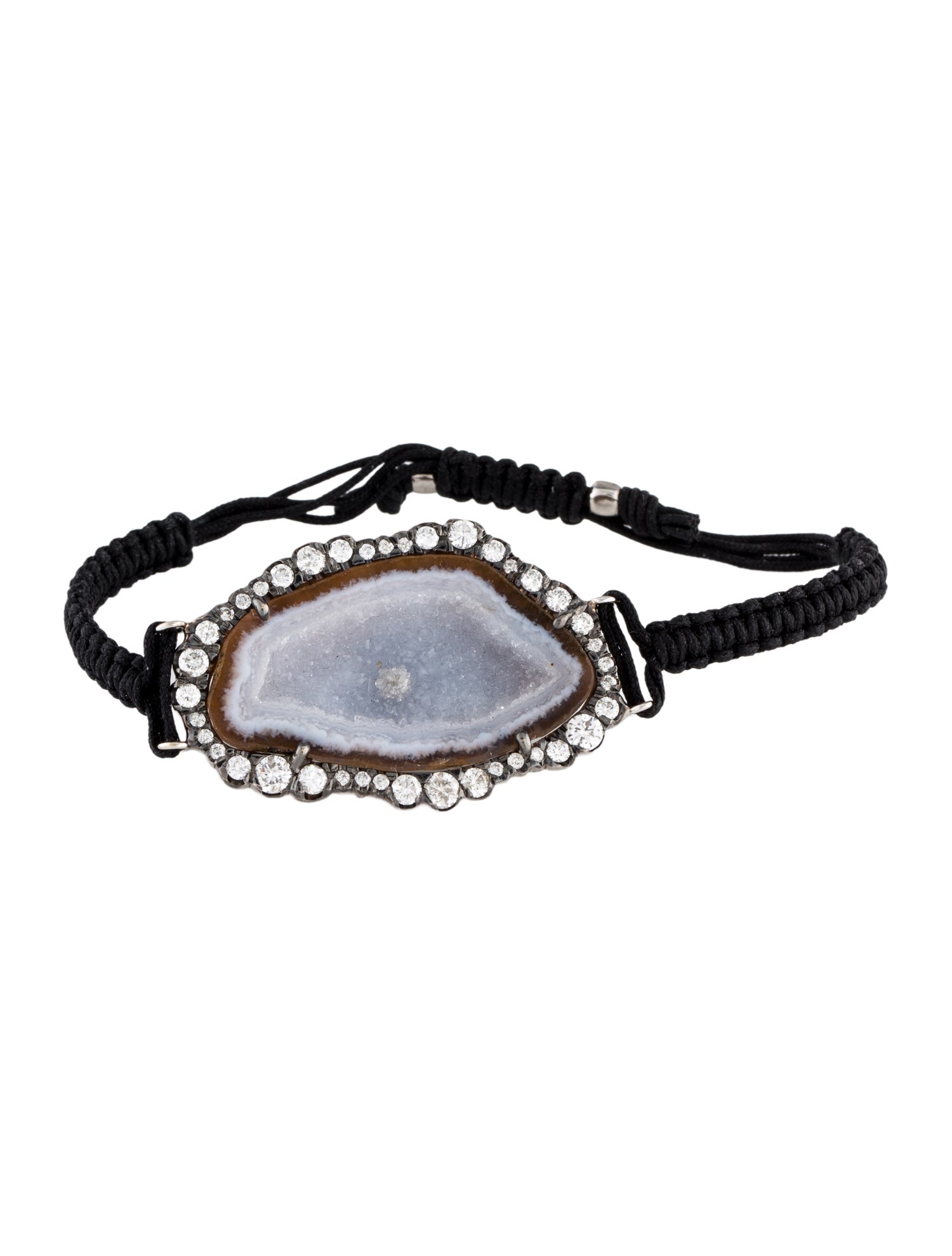 Kimberly McDonald 18K Geode & Diamond Macrame Bracelet
