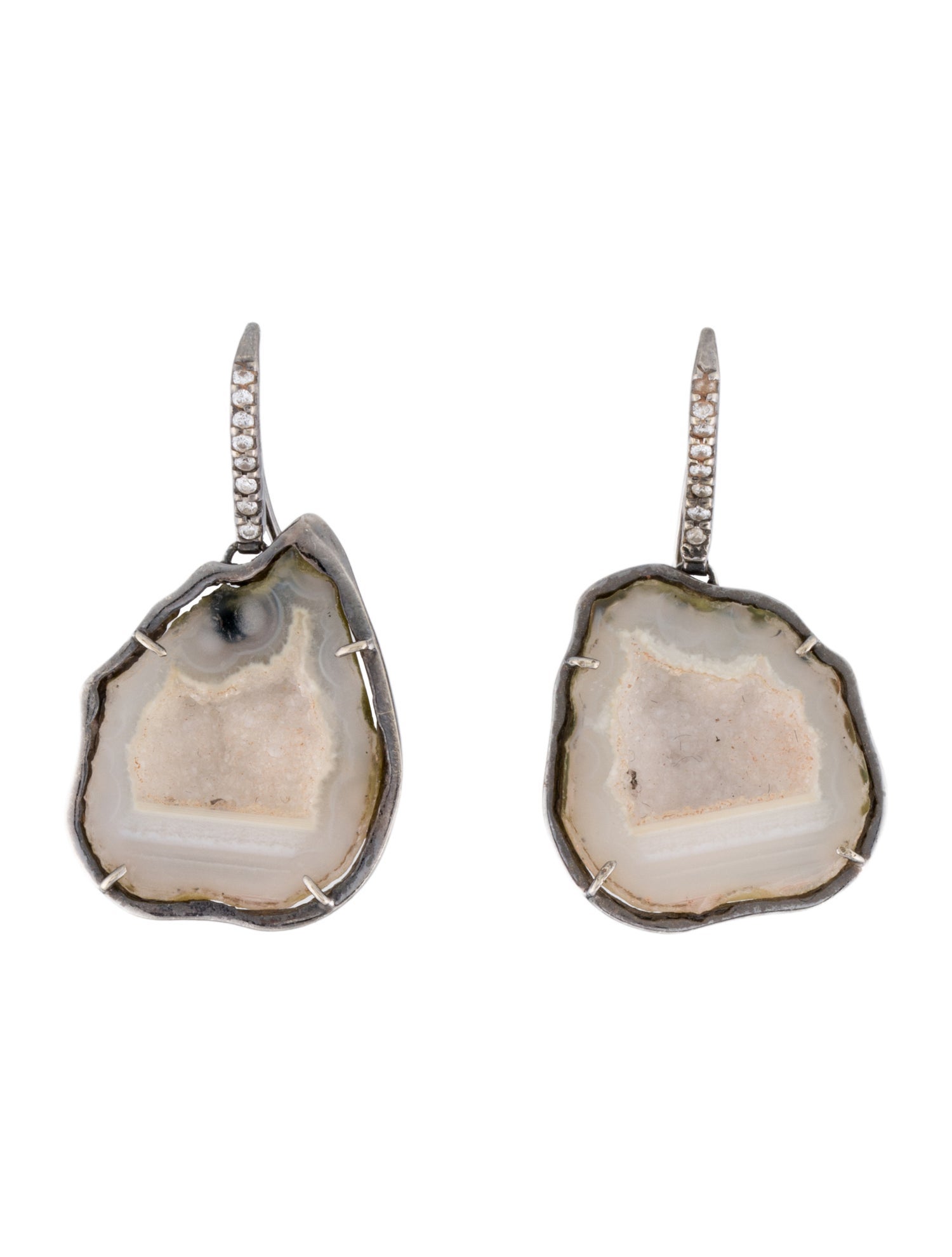 Kimberly McDonald 18K Geode & Diamond Drop Earrings