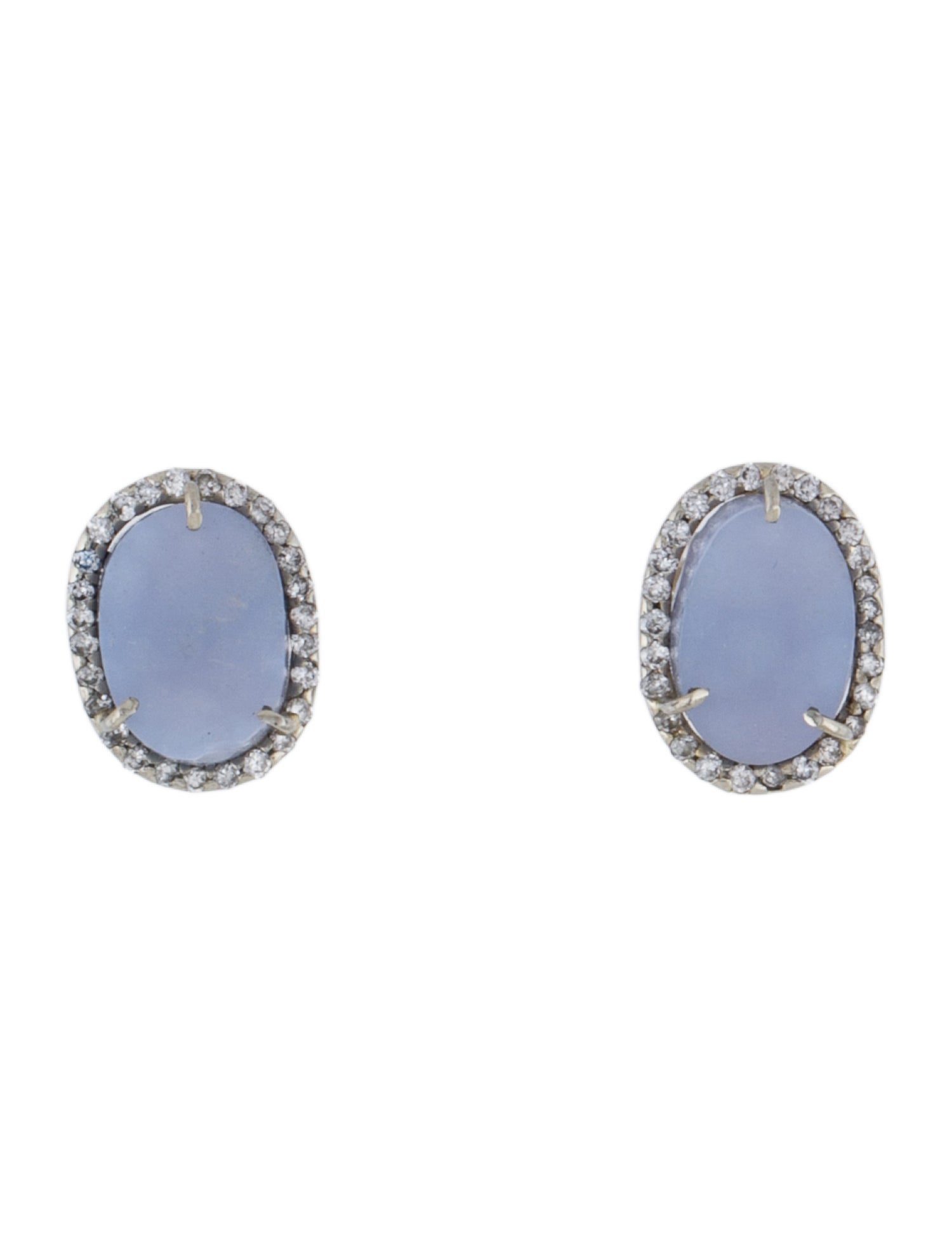 Kimberly McDonald 18K Druzy & Diamond Stud Earrings