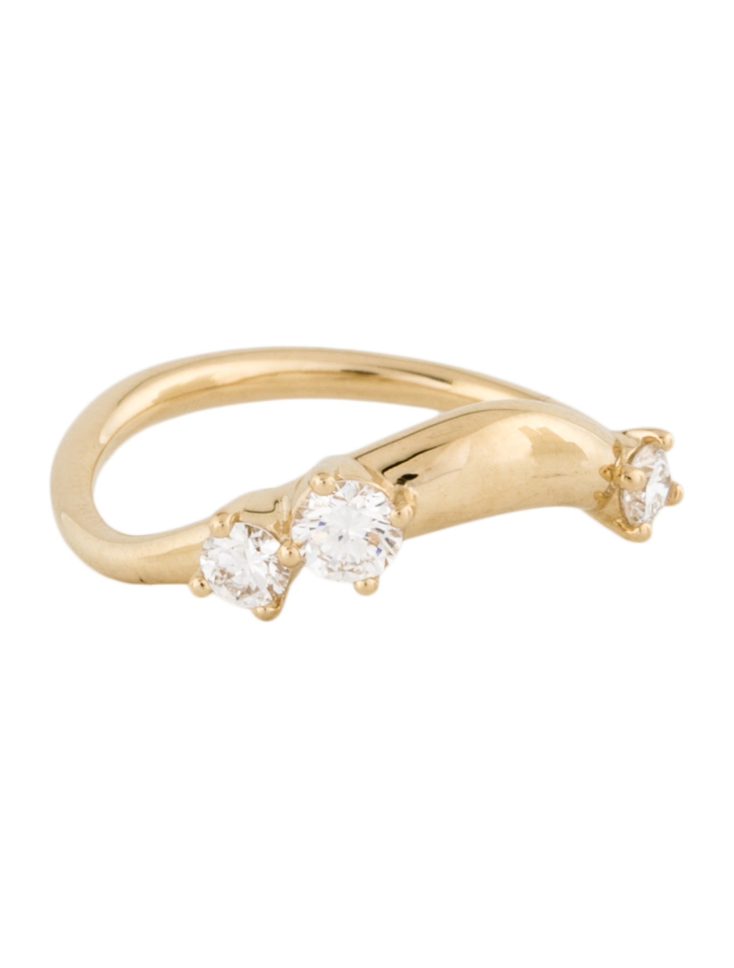 Sofia Kaman 14K Diamond Small Melt Band