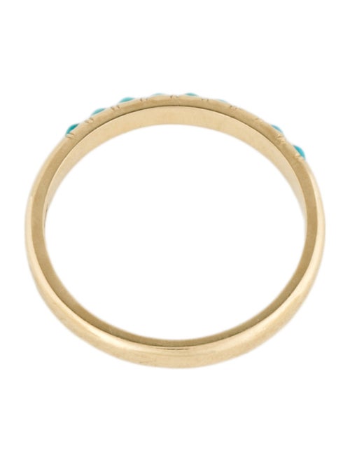 Sofia Kaman 14K Turquoise & Diamond Stacking Band