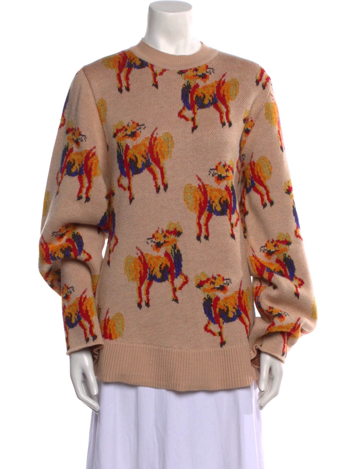 Kirin Printed Crew Neck Sweater
