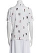 Kirin Printed Short Sleeve Button-Up Top