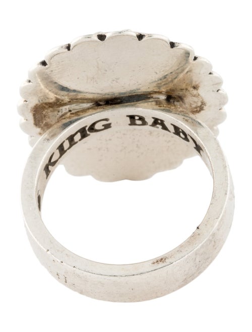 King Baby Studio Starburst Concho Turquoise Spotted Cocktail Ring