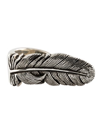 King Baby Studio Raven Feather Cocktail Ring