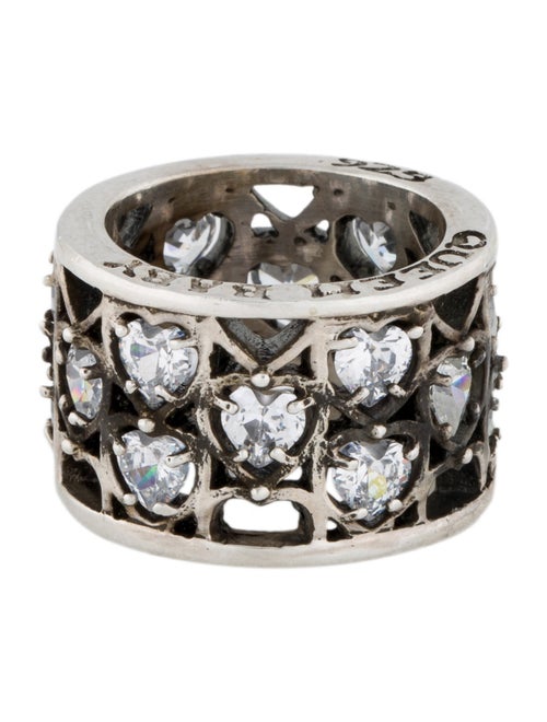 King Baby Studio Cubic Zirconia Heart Patterned Band