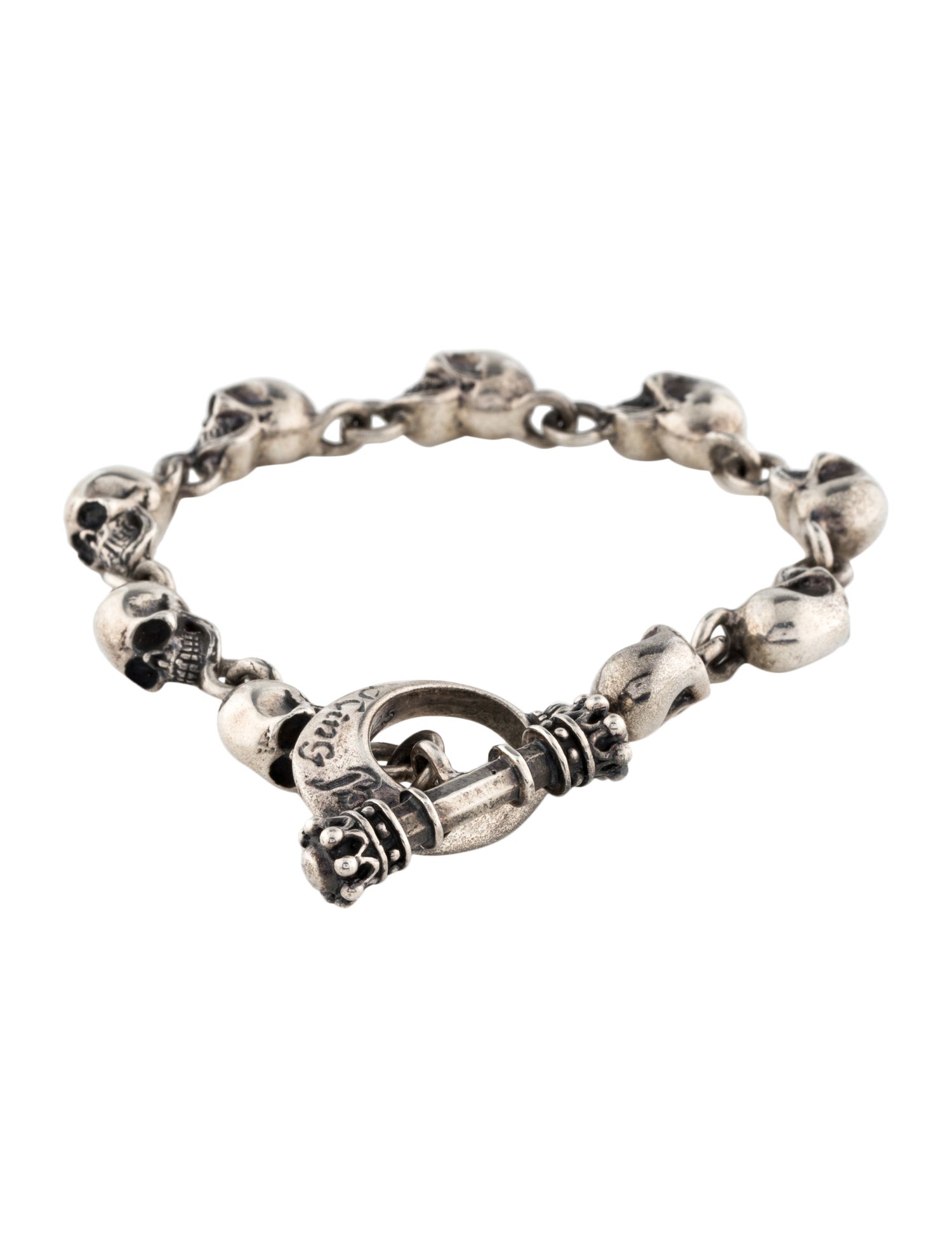 King Baby Studio Small Skull Link Bracelet