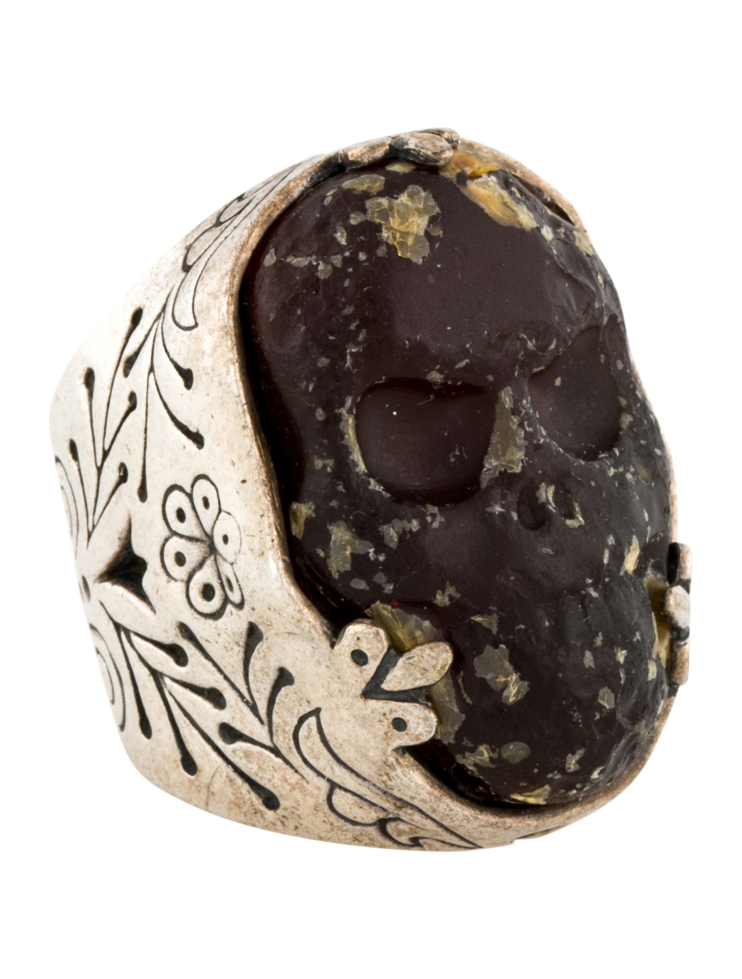 King Baby Studio Amber Skull Ring