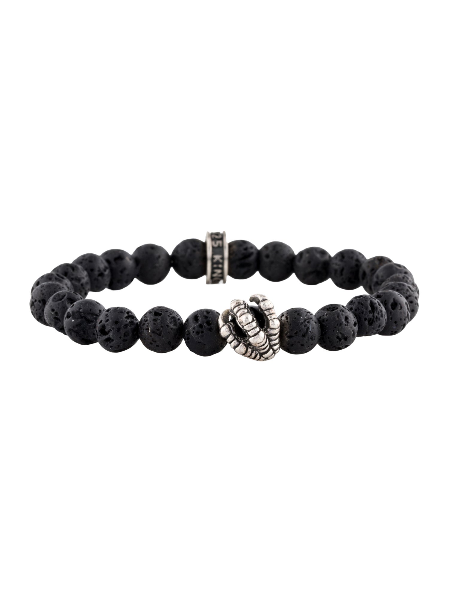 King Baby Studio Lava Rock Bead Raven Claw Bracelet
