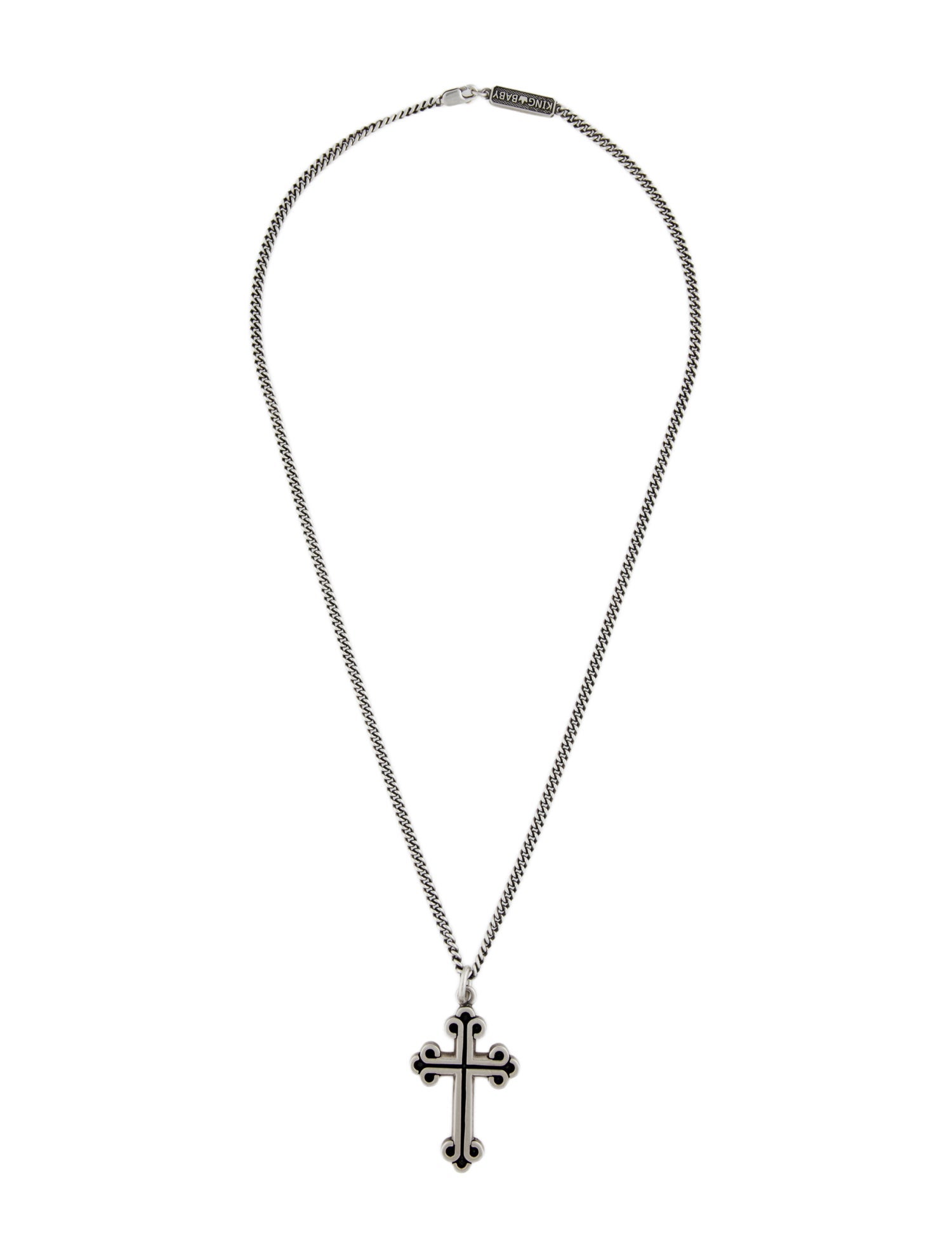 King Baby Studio Medium Traditional Cross Pendant Necklace
