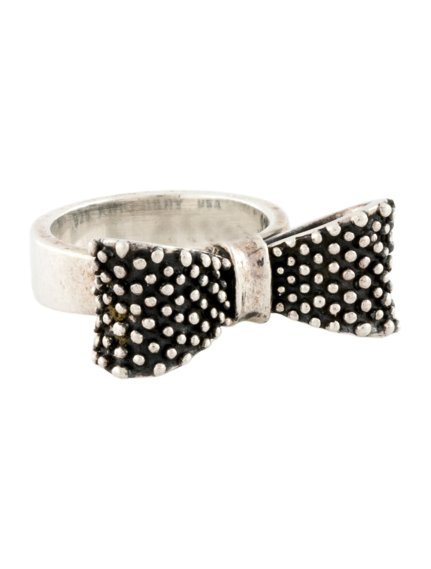 King Baby Studio Small Industrial Texture Bow Ring