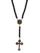 King Baby Studio Onyx Rosary Lavalier Necklace