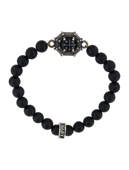 King Baby Studio Onyx Bead Station Bracelet